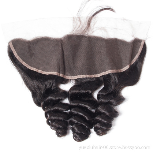 Super Fine Swiss Lace Frontal 13x4 Unprocessed Hair Extension Hot Selling Lace Frontals Loose Wave Hair